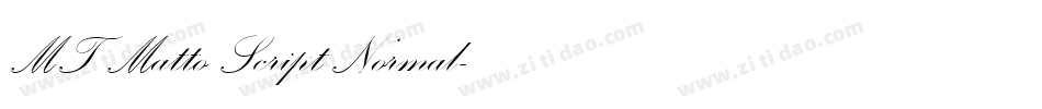 MT Matto Script Normal字体转换